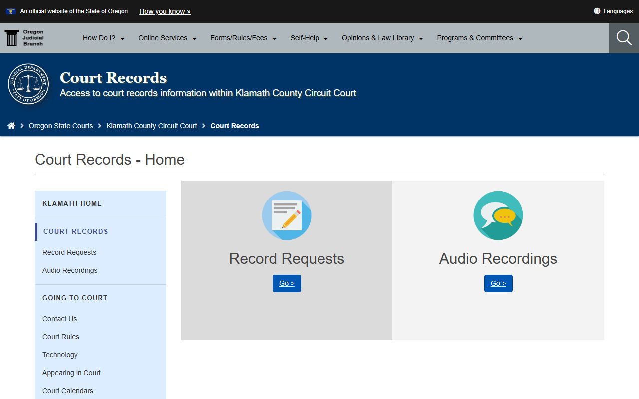 Klamath County criminal records
