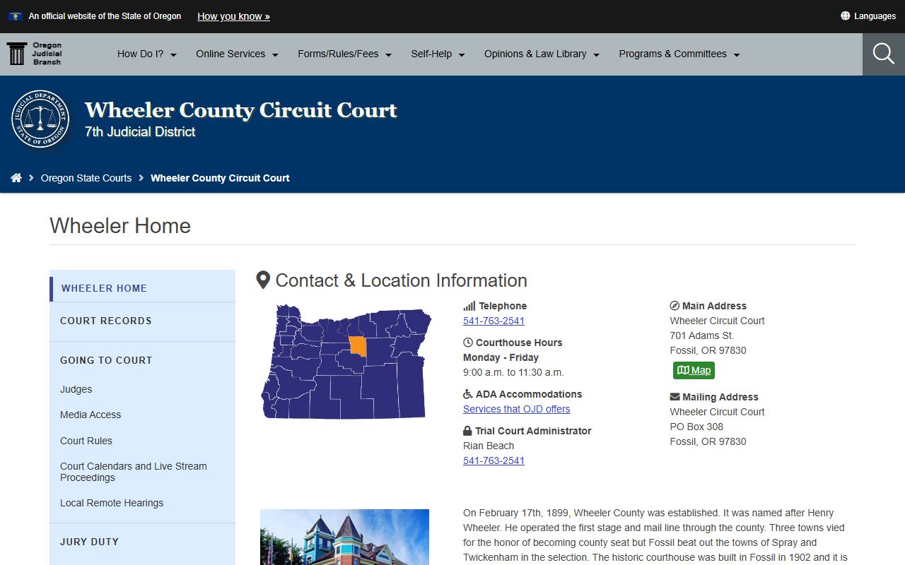 Wheeler County criminal records